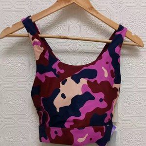 NWT Fabletics Multi Color Camo High Impact Criss Cross Back Athletic Bra Size